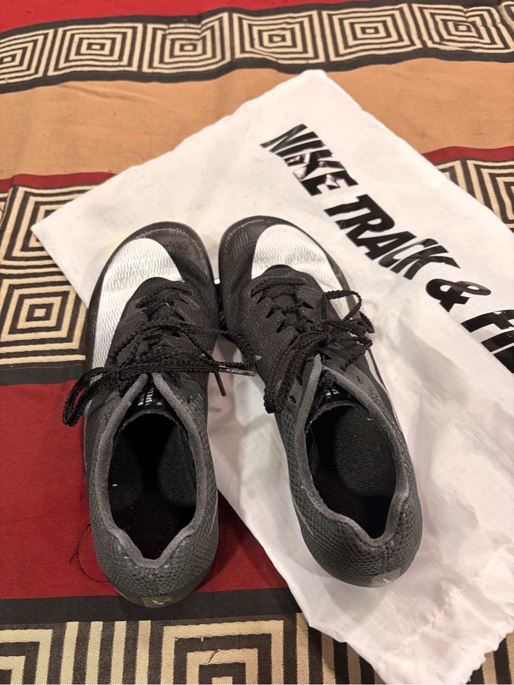 Nike Kids Black and White Track Spikes